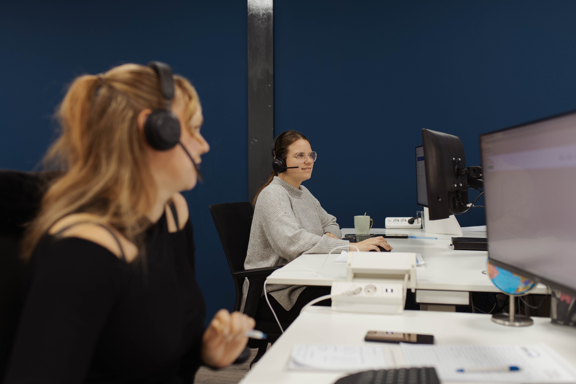 Werkplek op het hoofdkantoor van BTB-Tech in Waddinxveen